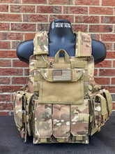 Load image into Gallery viewer, Tactical Vest Plate Carrier W/ 2 10x12 Curved Plates- BUNDLE