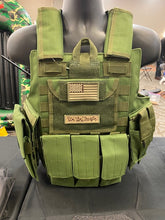 Load image into Gallery viewer, Tactical Vest Plate Carrier W/ 2 10x12 Curved Plates- BUNDLE
