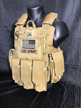 Load image into Gallery viewer, Tactical Vest Plate Carrier W/ 2 10x12 Curved Plates- BUNDLE